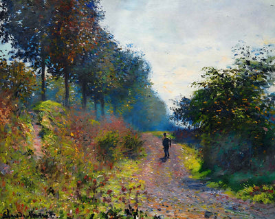 The Sheltered Path art print by Claude Monet (1873)