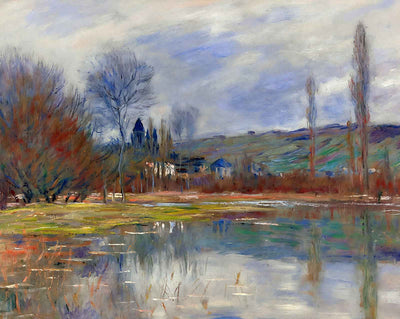 The Spring at Vetheuil art print by Claude Monet (1881)