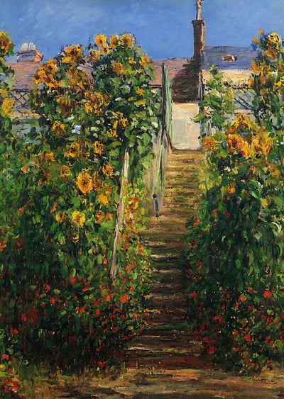 The Steps at Vetheuil Fine Art Print 1881 Painting by Claude Monet (6 Sizes)