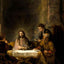 The Supper at Emmaus Painting by Rembrandt Jesus Art Print (6 Sizes)