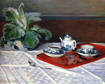 The Tea Set painting by Claude Monet (1872)