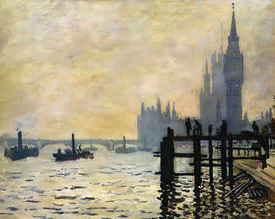 The Thames below Westminster art print by Claude Monet (1871)