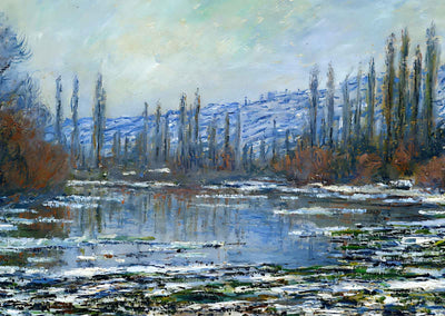 The Thaw at Vetheuil Art Print 1881 Painting by Claude Monet (6 Sizes)