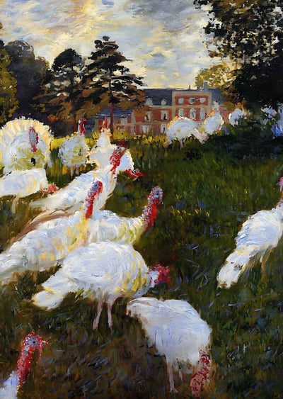 The Turkeys Art Print 1876 Painting by Claude Monet (6 Sizes) - Acid Free