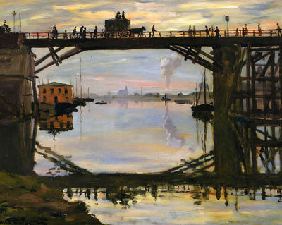 The Wooden Bridge art print by Claude Monet (1872)