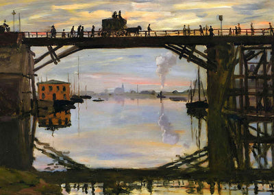 The Wooden Bridge 1872 Painting by Claude Monet Art Print (6 Sizes) - Enhanced