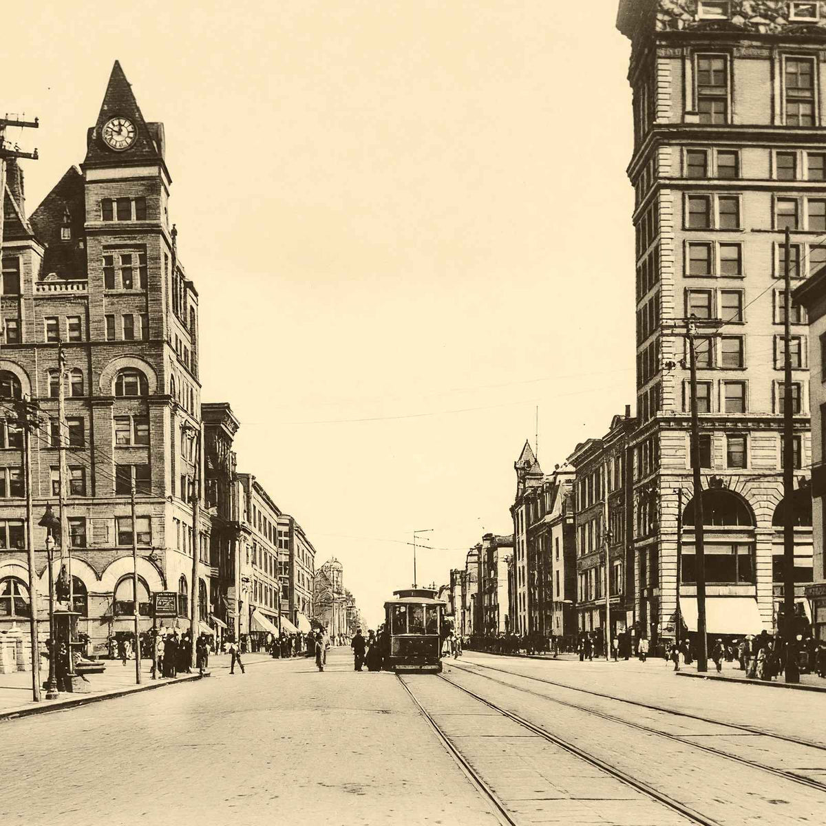 Third Street Dayton Ohio in 1907 Photo Print (7 Sizes) - Shipped Flat