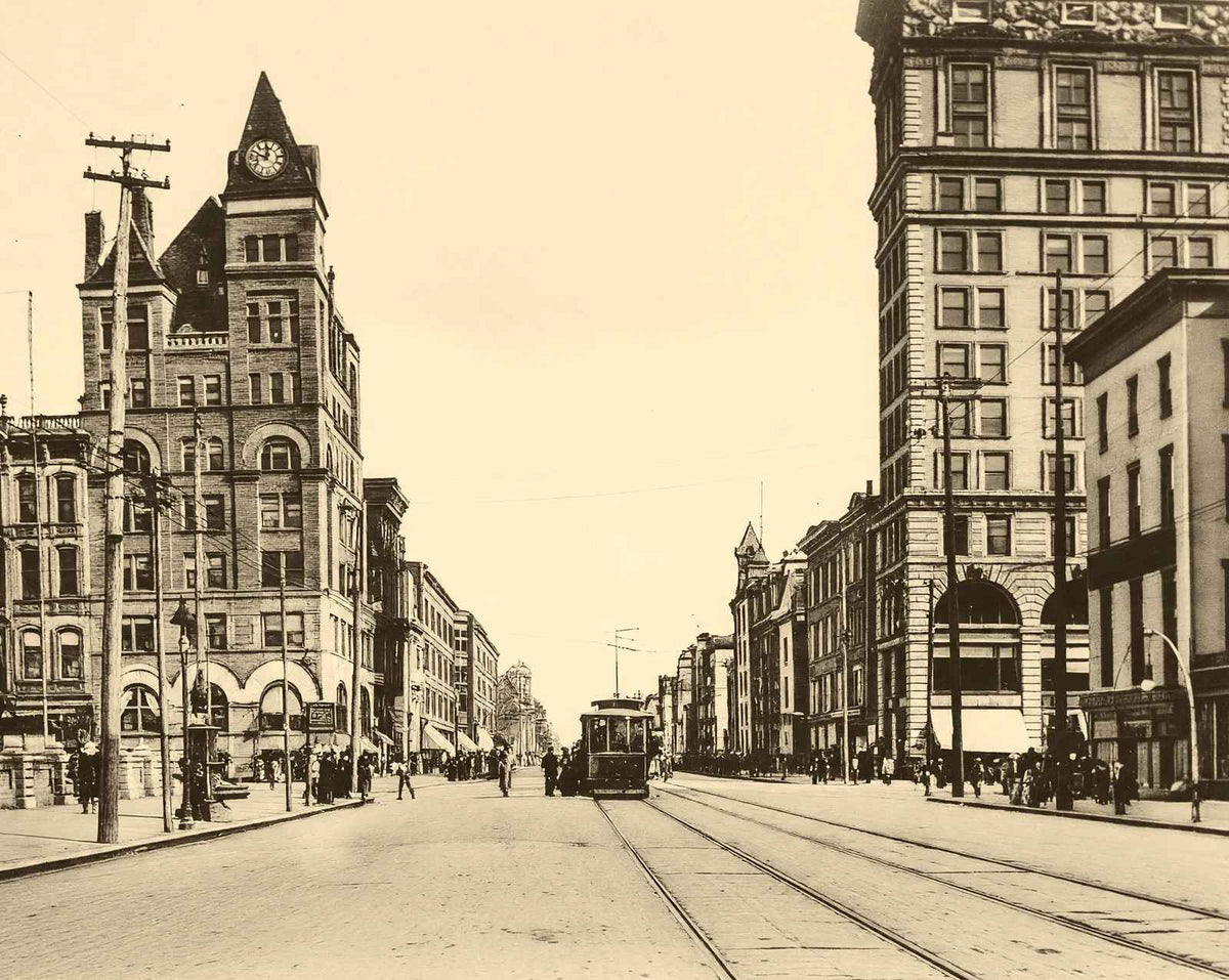 Third Street in Dayton in 1907 photo print