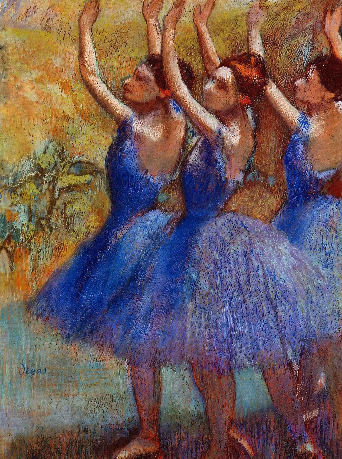 Three Dancers in Purple Skirts Fine Art Print 1898 by Edgar Degas (6 Sizes)