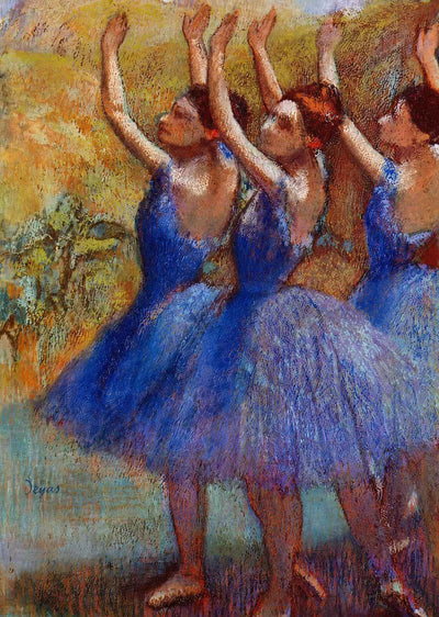 Three Dancers in Purple Skirts Fine Art Print 1898 by Edgar Degas (6 Sizes)