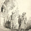 Three Oriental Figures 1641 Drawing by Rembrandt Art Print (6 Sizes)