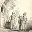 Three Oriental Figures (Jacob and Laban) art print by Rembrandt (1641)