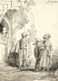 Three Oriental Figures 1641 Drawing by Rembrandt Art Print (6 Sizes)
