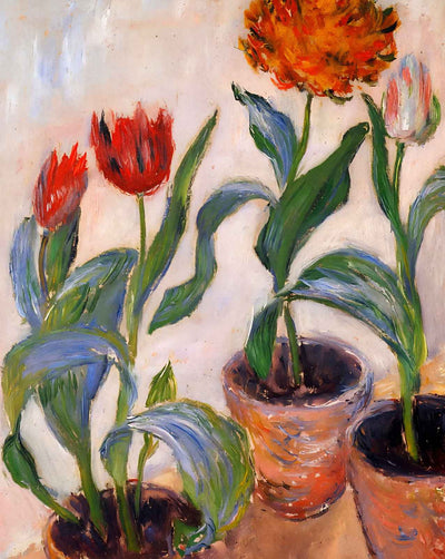 Three Pots of Tulips art print by Claude Monet (1883)