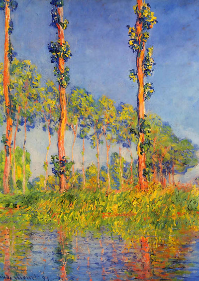 Three Trees, Autumn Effect 1891 Painting by Claude Monet Art Print (6 Sizes)
