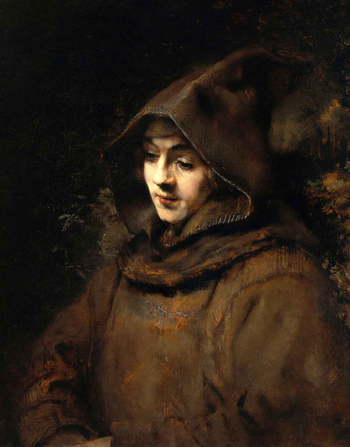 Titus Van Rijn in a Monk`s Habit 1660 Painting by Rembrandt Art Print (6 Sizes)