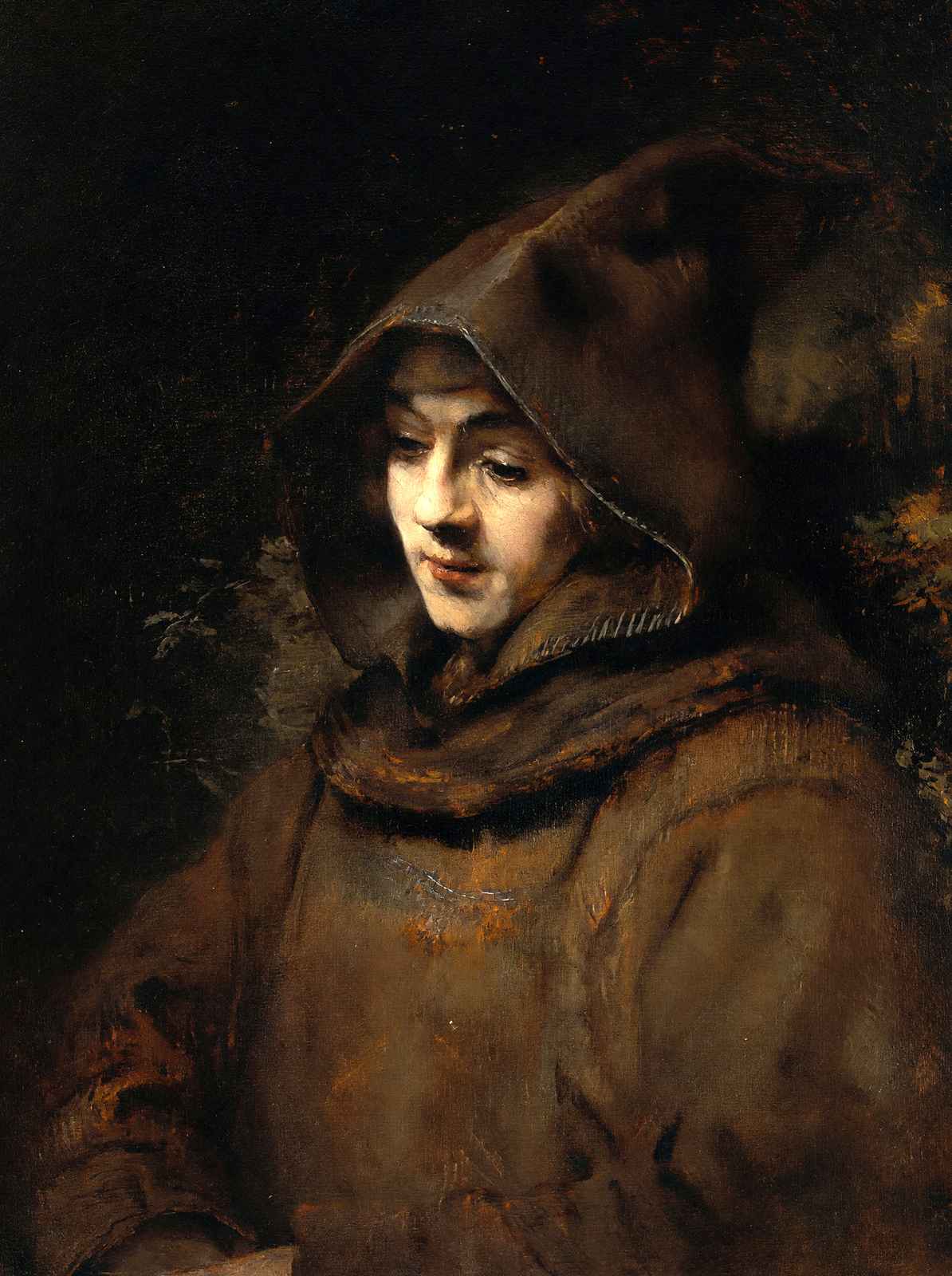 Titus Van Rijn in a Monk`s Habit 1660 Painting by Rembrandt Art Print (6 Sizes)