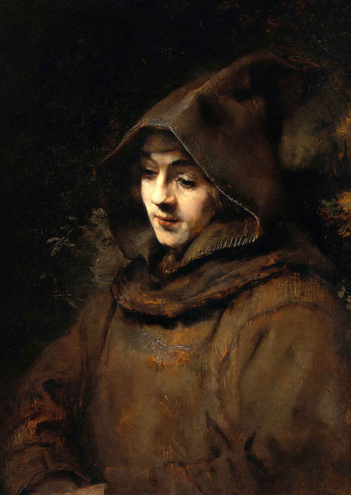 Titus Van Rijn in a Monk`s Habit 1660 Painting by Rembrandt Art Print (6 Sizes)