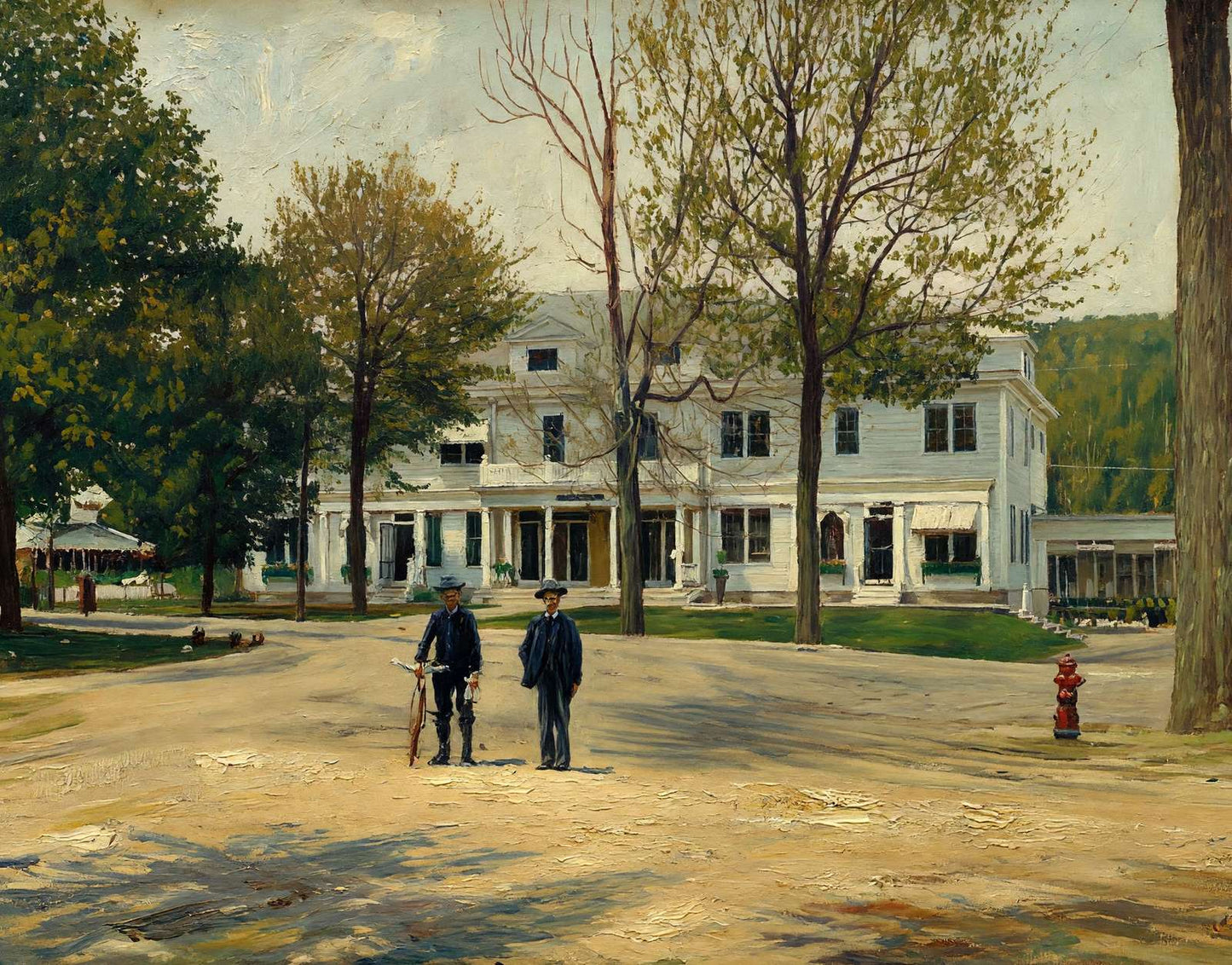 Quartermaster's Building Togus Maine in 1905 Art Print (7 Sizes) - Enhanced