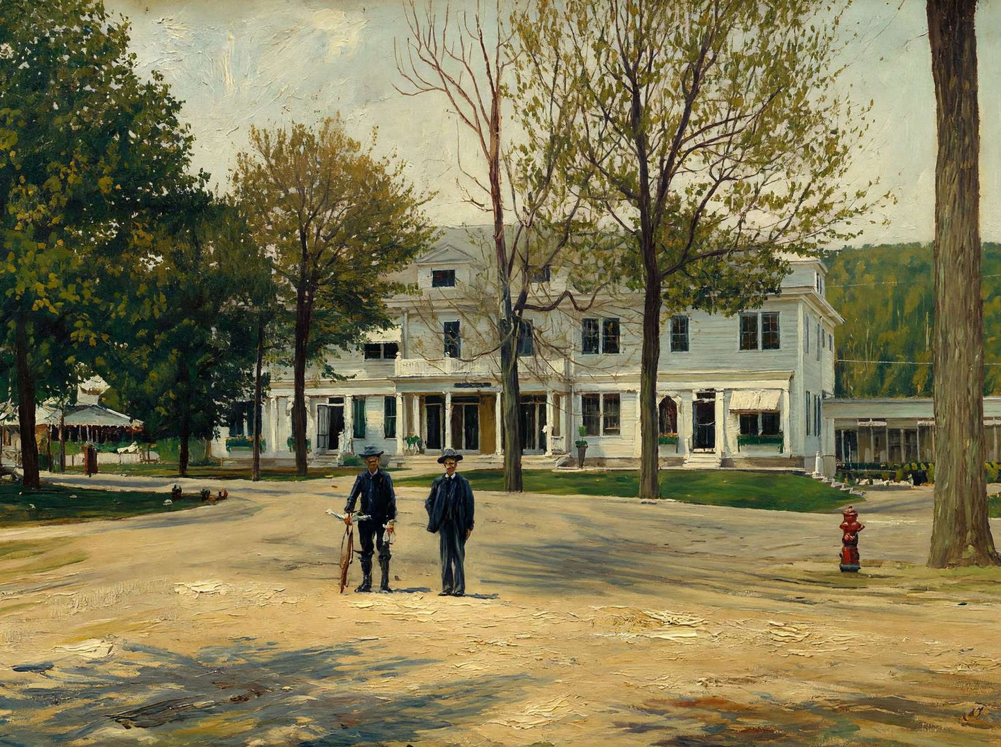 Quartermaster's Building Togus Maine in 1905 Art Print (7 Sizes) - Enhanced