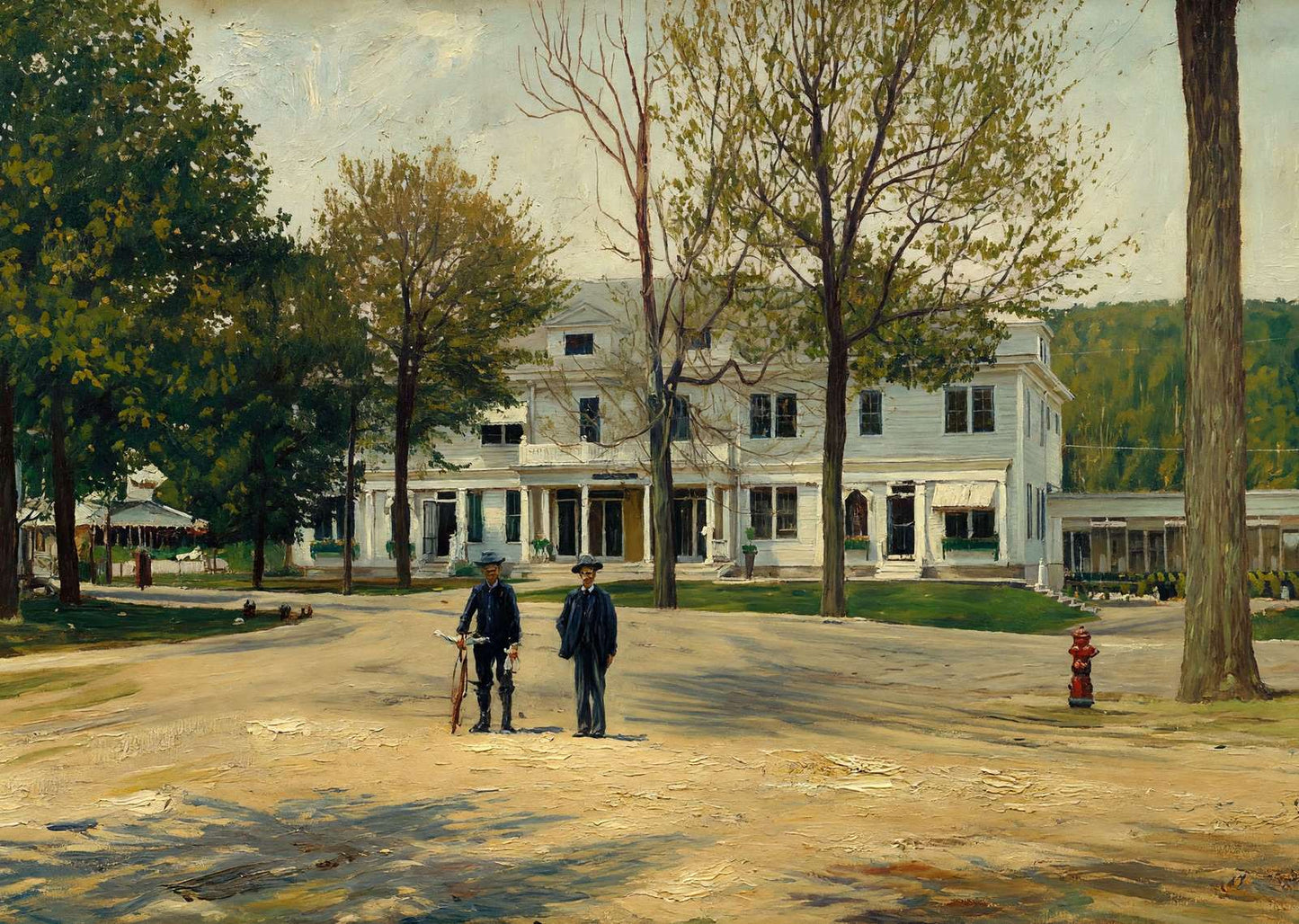 Quartermaster's Building Togus Maine in 1905 Art Print (7 Sizes) - Enhanced