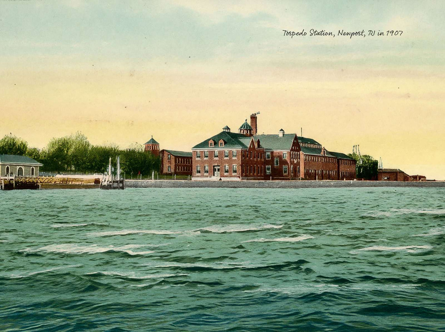 Torpedo Station Newport RI in 1907 Vintage Print (6 Sizes) - Premium Print