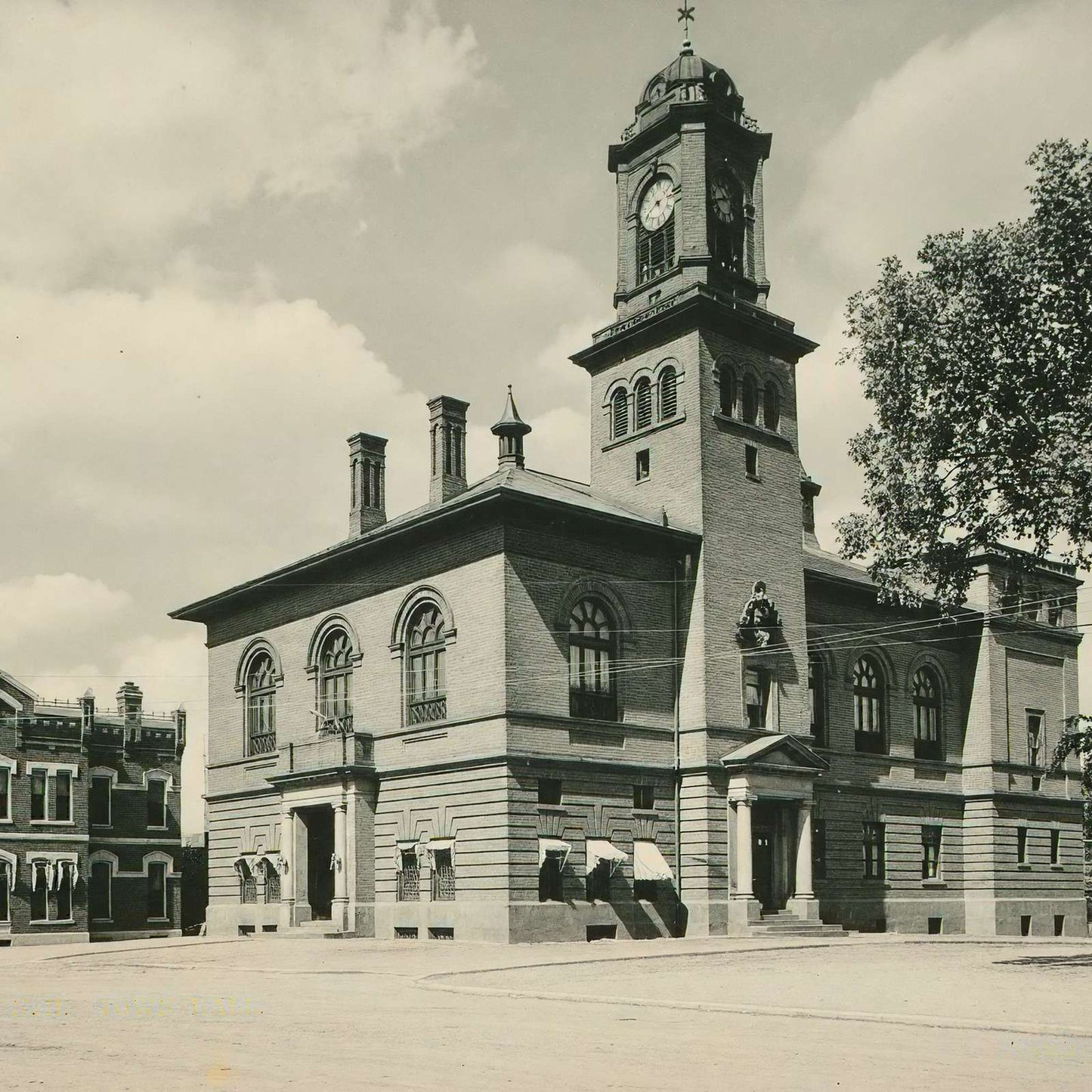 Town Hall Claremont NH in 1905 Vintage Print (7 Sizes) - Premium Quality