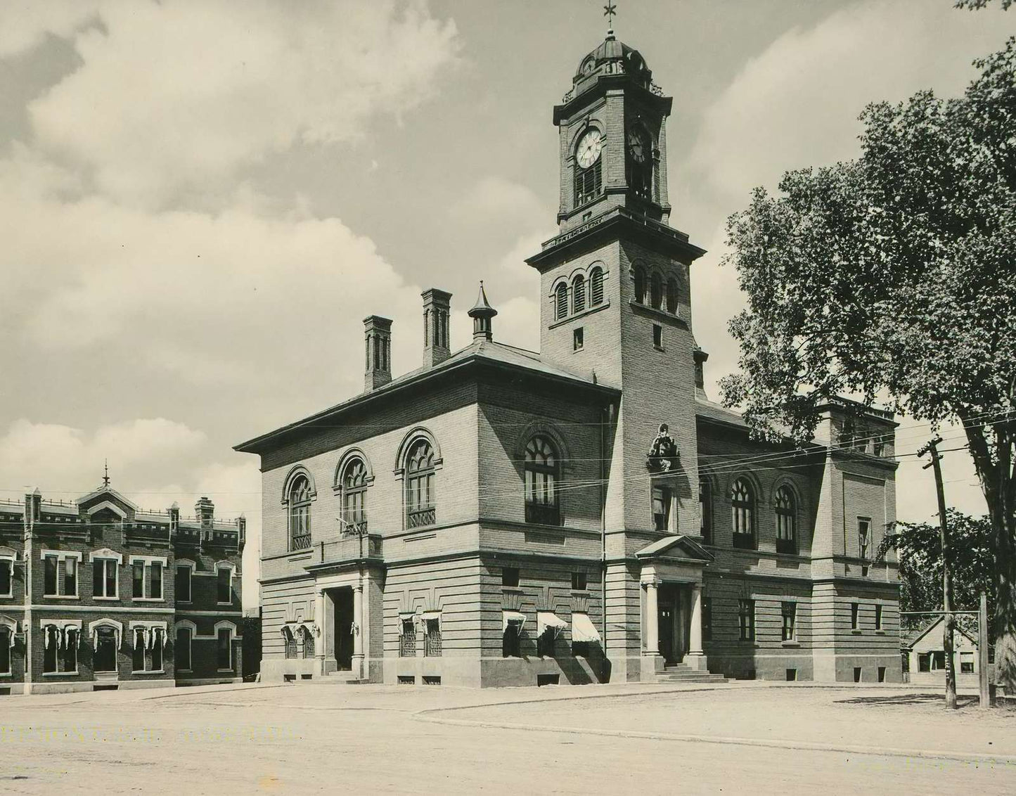 Town Hall Claremont NH in 1905 Vintage Print (7 Sizes) - Premium Quality