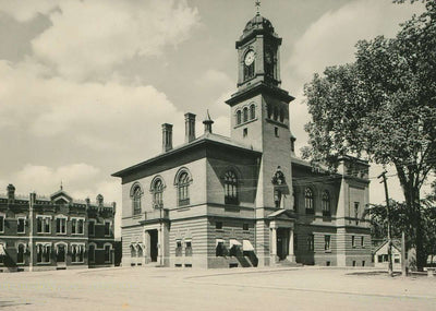 Town Hall Claremont NH in 1905 Vintage Print (7 Sizes) - Premium Quality