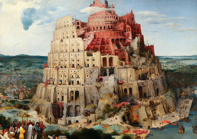 Tower of Babel Bible Art Print Painting by Pieter Brueghel the Elder (6 Sizes)