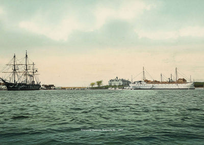 Training Station Newport RI in 1907 Vintage Print (7 Sizes) - Premium Print