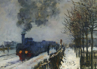 Train in the Snow or The Locomotive 1875 by Claude Monet Art Print (6 Sizes)