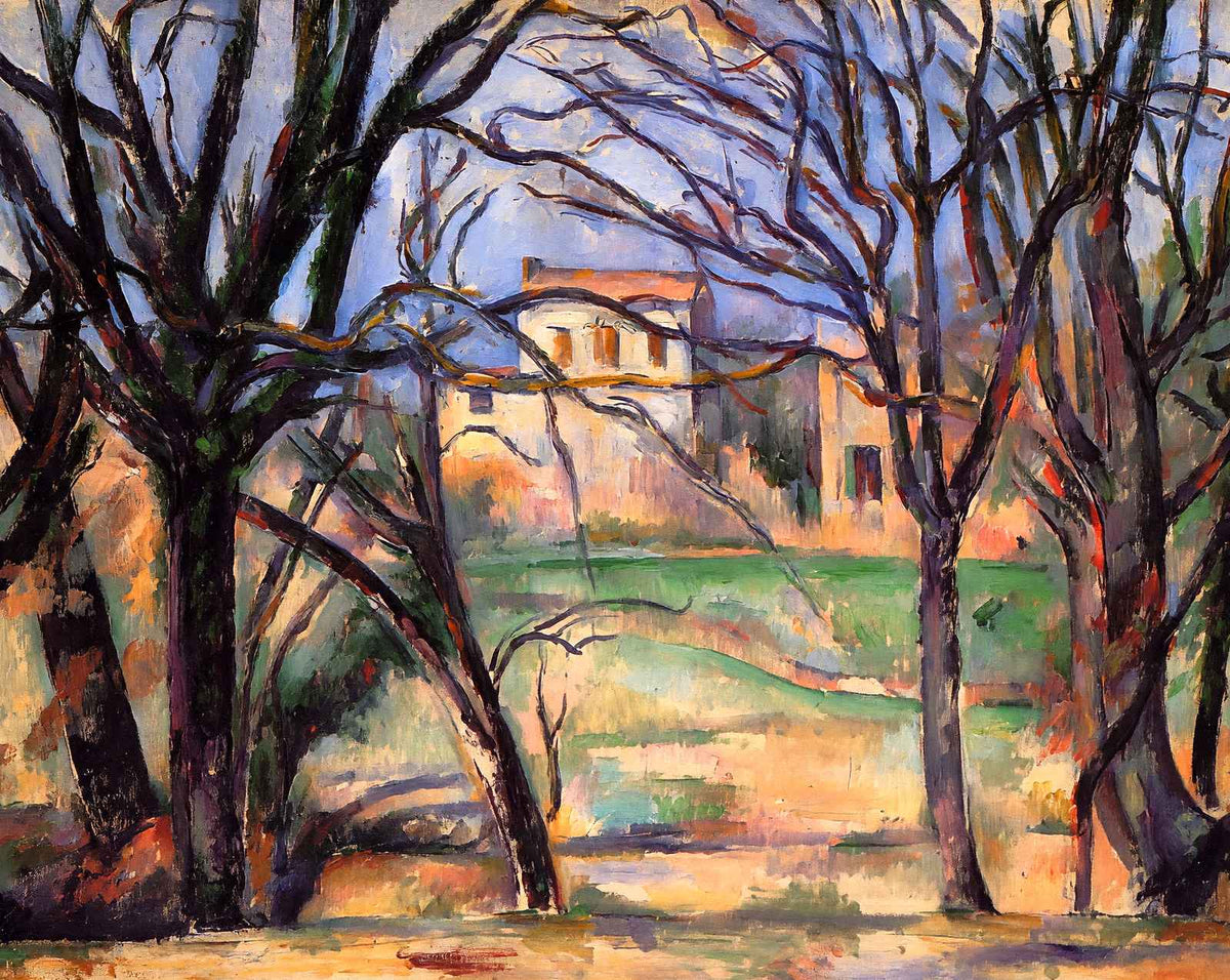 Trees and Houses painting by Paul Cezanne (1886)