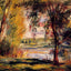 Trees by the Water Fine Art Print Painting by Pierre-Auguste Renoir (6 Sizes)