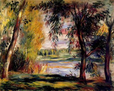 Trees by the Water Painting by Pierre-Auguste Renoir 8x10" Art Print - Acid Free
