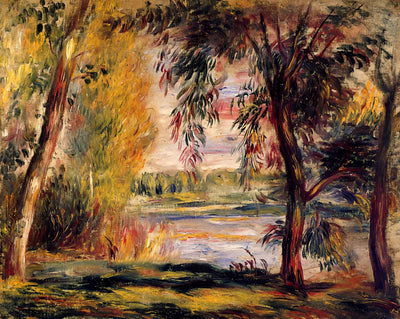 Trees by the Water art print by Pierre-Auguste Renoir