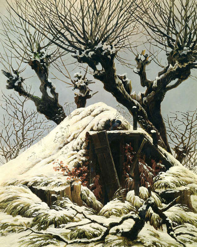 Trees in the Snow painting by Caspar David Friedrich (1828)