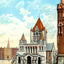 Trinity Church, Boston, Massachusetts in 1903 Vintage Print (7 Sizes)