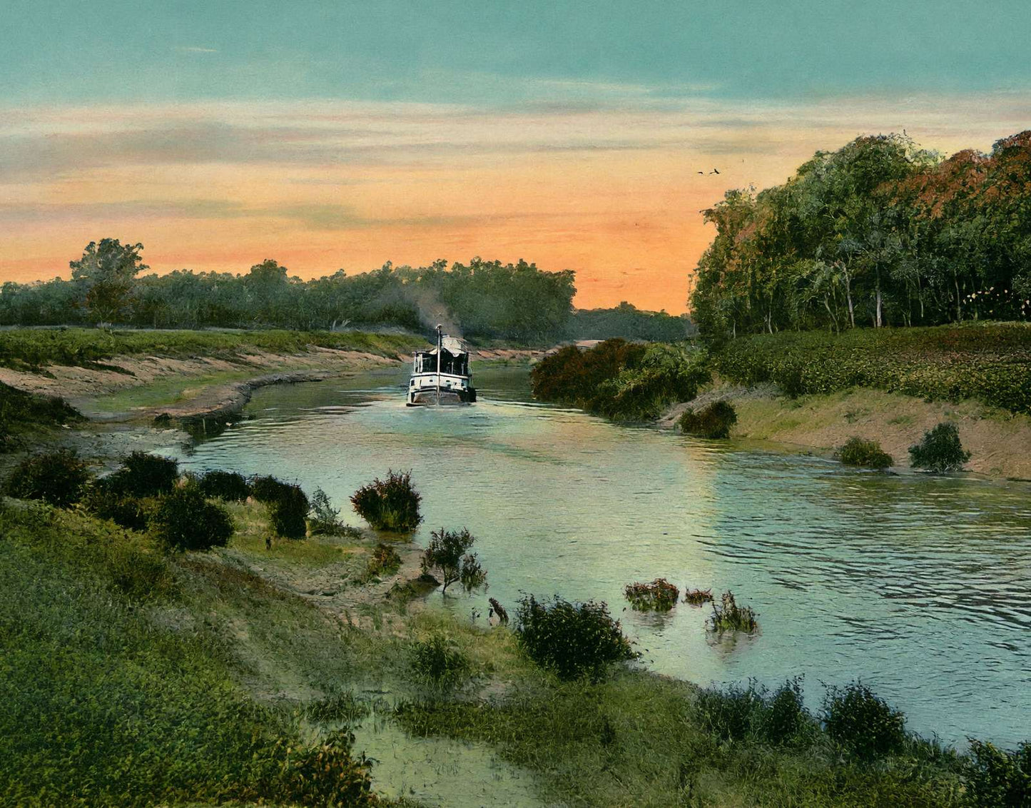 Trinity River Dallas in 1905 Vintage Print (7 Sizes) - Reproduction
