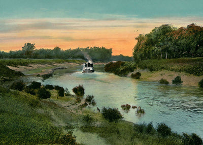 Trinity River Dallas in 1905 Vintage Print (7 Sizes) - Reproduction