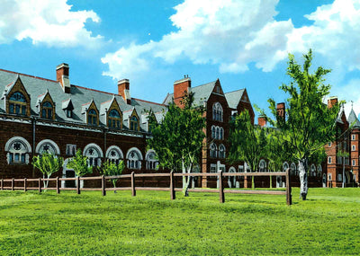 Trinity College Hartford in 1904 Vintage Print (7 Sizes) - Premium Quality