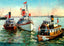Tugs on the River New Orleans in 1907 Art Print (7 Sizes) - Reproduction