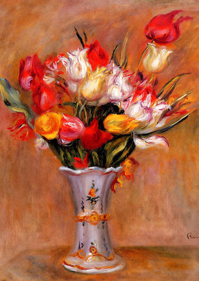 Tulips 1909 Painting by Pierre-Auguste Renoir Art Print (6 Sizes) - Restored