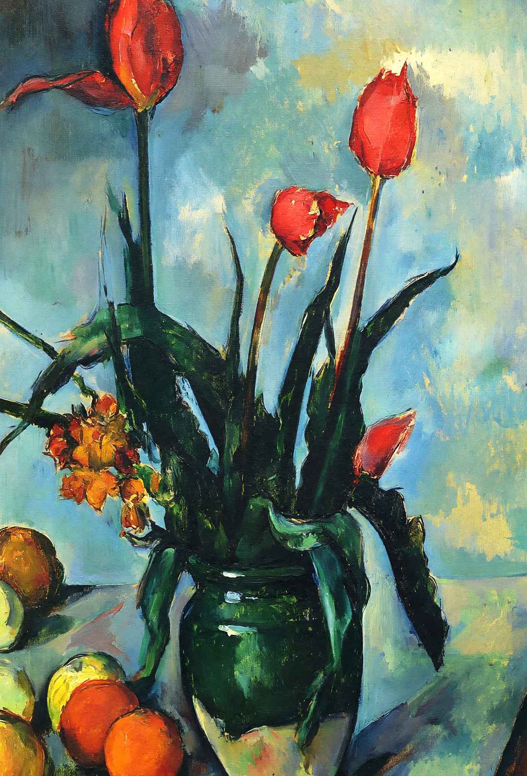 Tulips in a Vase 1892 Painting by Paul Cezanne Art Print (6 Sizes) - Restored
