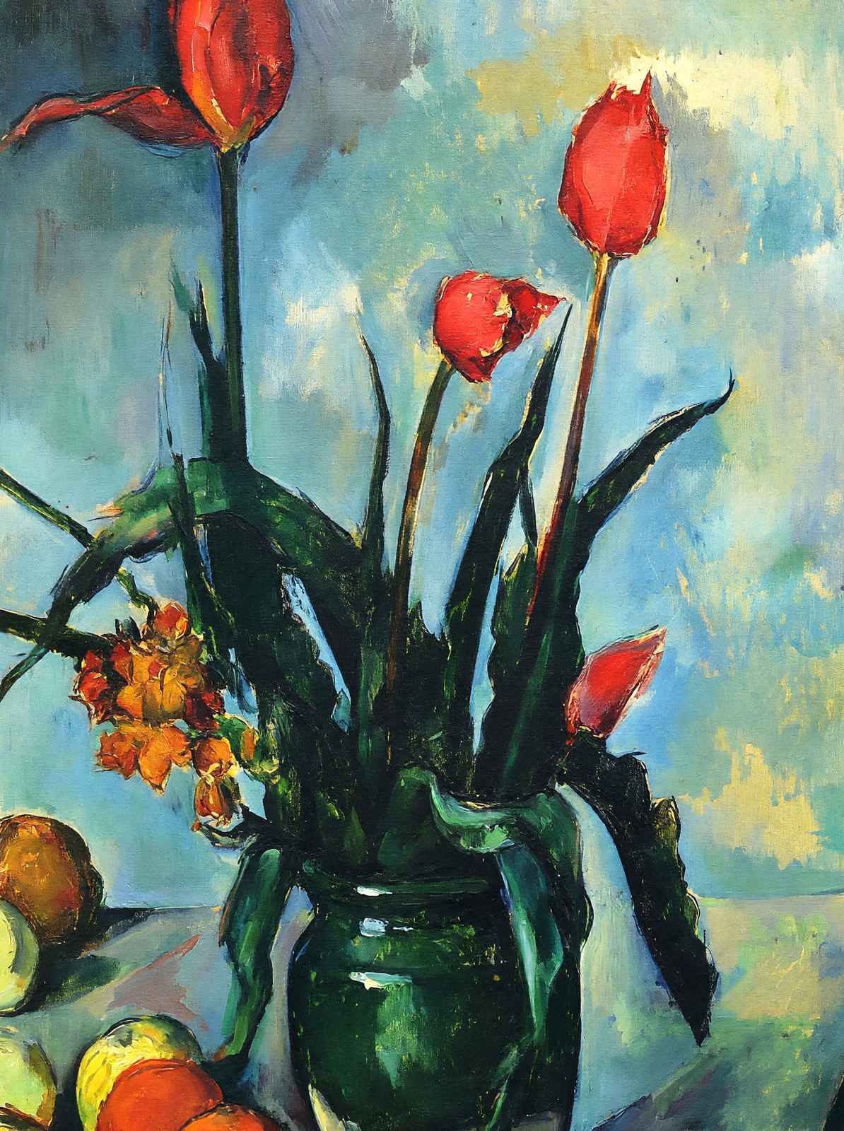 Tulips in a Vase 1892 Painting by Paul Cezanne Art Print (6 Sizes) - Restored