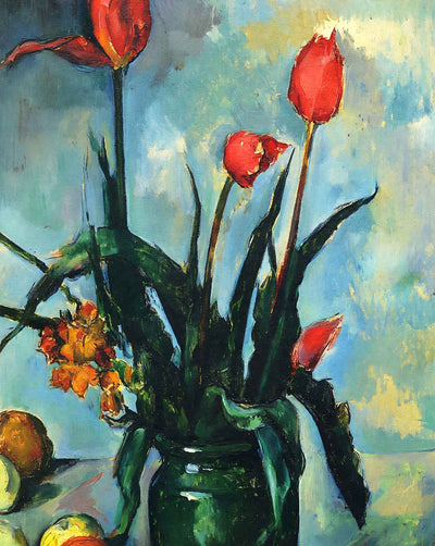 Tulips in a Vase art print by Paul Cezanne (1892)