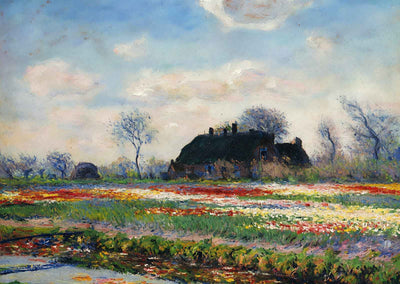 Tulip Fields at Sassenheim, near Leiden 1886 by Claude Monet Art Print (6 Sizes)