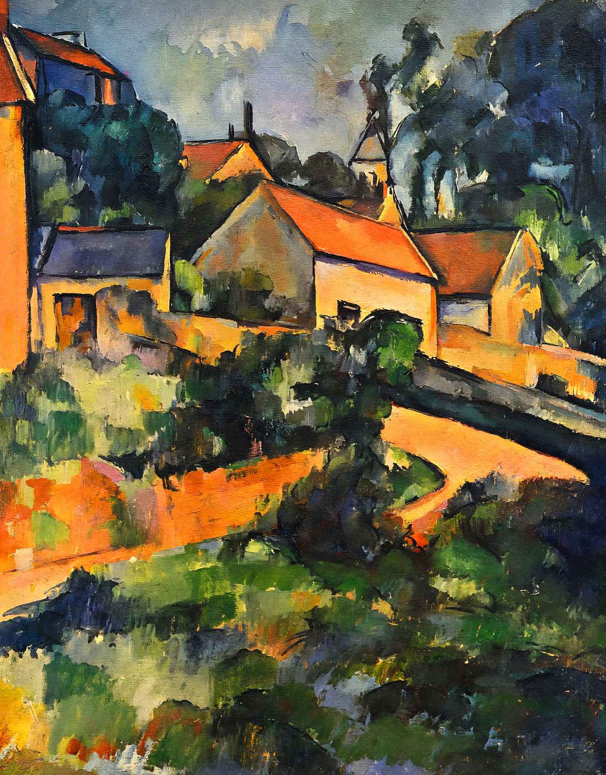 Turning Road at Montgeroult 1899 Painting by Paul Cezanne Art Print (6 Sizes)