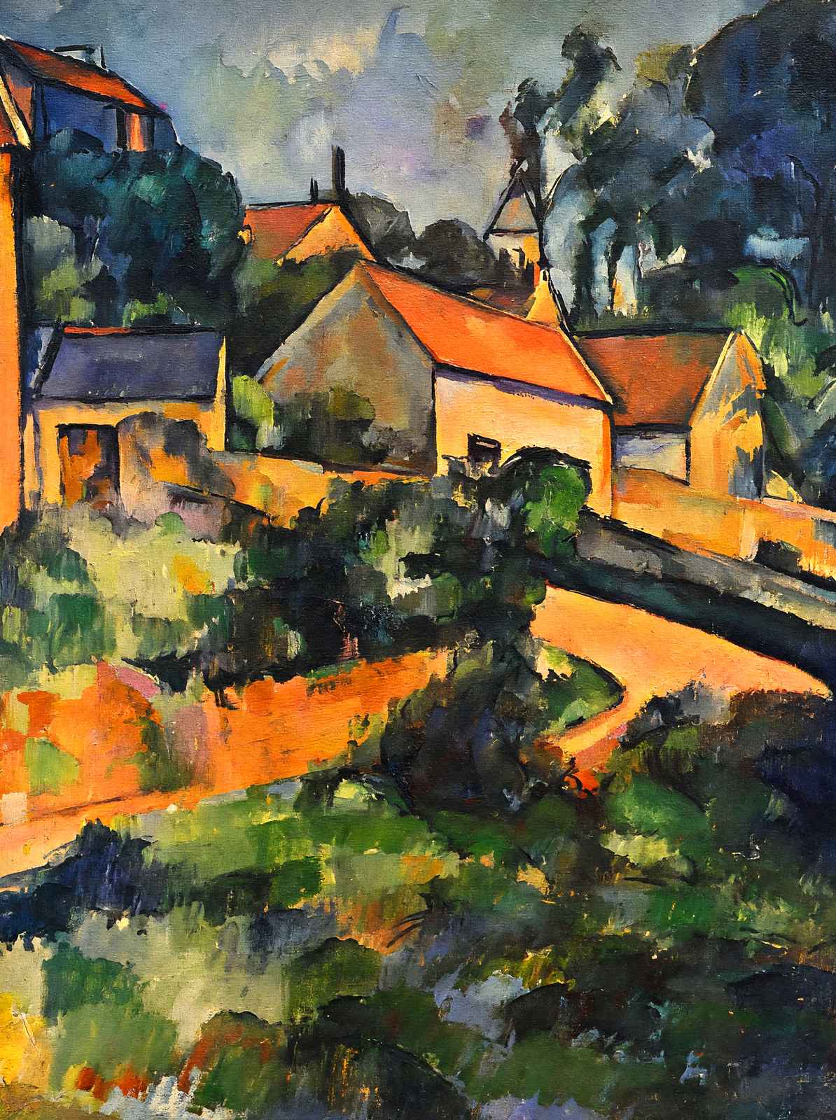 Turning Road at Montgeroult 1899 Painting by Paul Cezanne Art Print (6 Sizes)