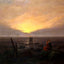 Twilight at Seaside art print by Caspar David Friedrich (1819)